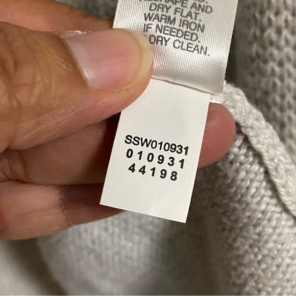 PureJill Cardigan Women’s Size Small Gray Cotton Cashmere Blend Open Cardigan - Picture 10 of 12